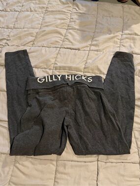 Gilly Hicks Dark Gray Logo Waistband Kids Leggings